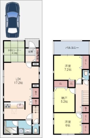 招提中町2丁目 1号棟 新築戸建